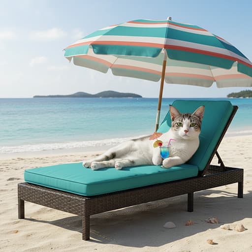 cat after - Beach